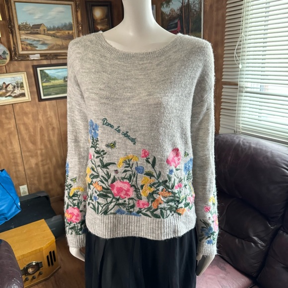 LOGG by H&M Embroidered Floral Wool Sweater - Picture 3 of 11